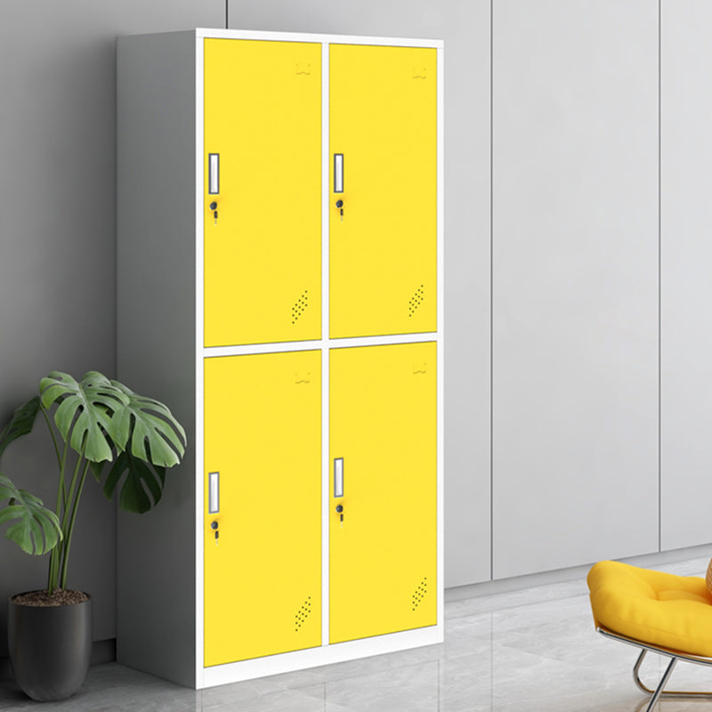 Contemporary Steel Wardrobe Armoire Hinged Storage Cabinet for Home