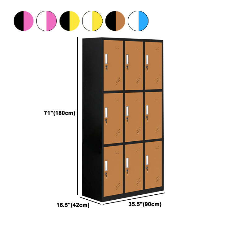 Contemporary Steel Wardrobe Armoire Hinged Storage Cabinet for Home