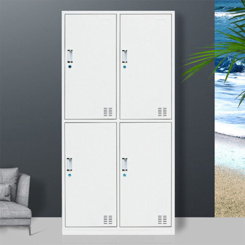 Contemporary Style Wardrobe White Metal Wardrobe Closet for Home