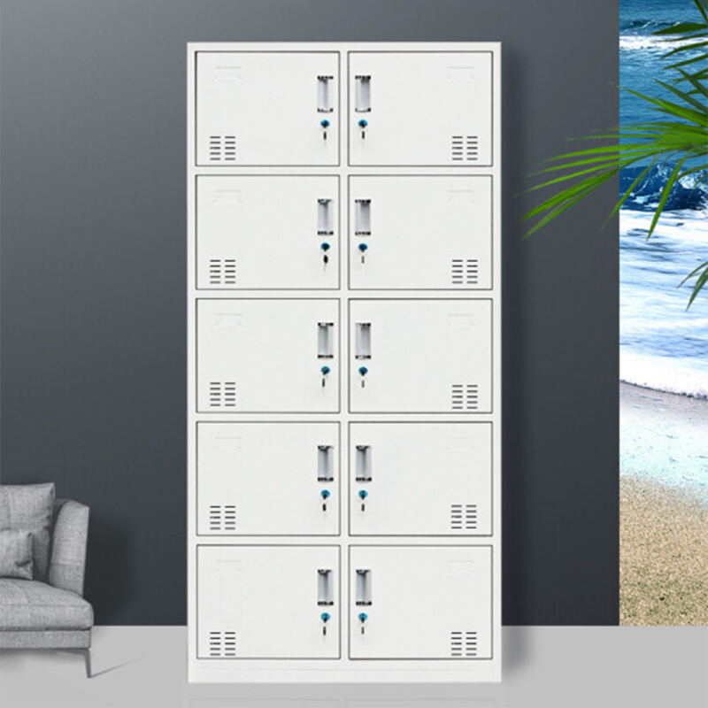 Contemporary Style Wardrobe White Metal Wardrobe Closet for Home