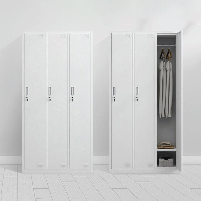 Contemporary Style Wardrobe White Metal Wardrobe Closet for Home