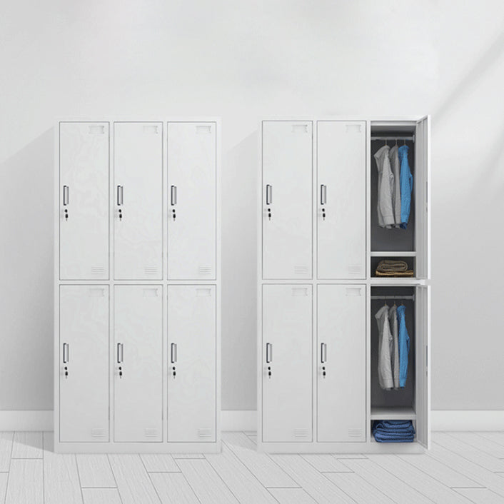 Contemporary Style Wardrobe White Metal Wardrobe Closet for Home