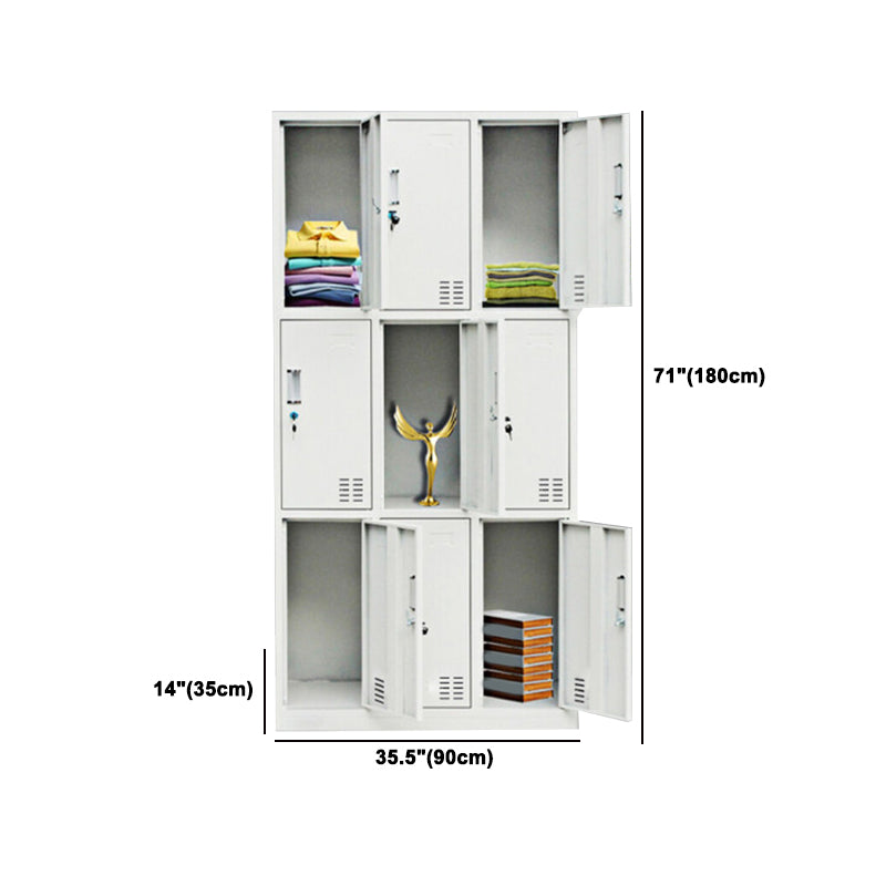 Contemporary Style Wardrobe White Metal Wardrobe Closet for Home