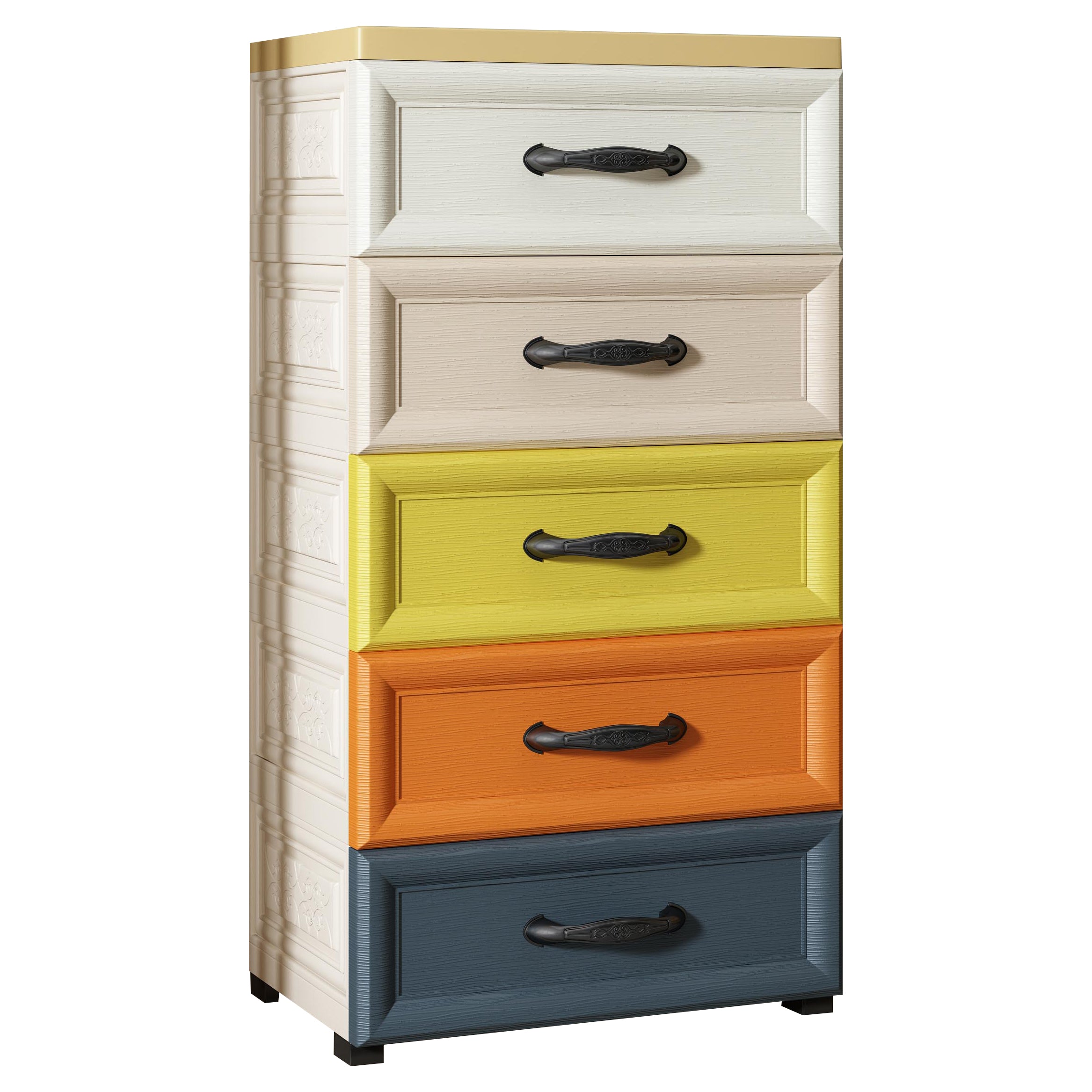 Plastic Storage Cabinet With Drawer Modern Wardrobe Armoire for Home