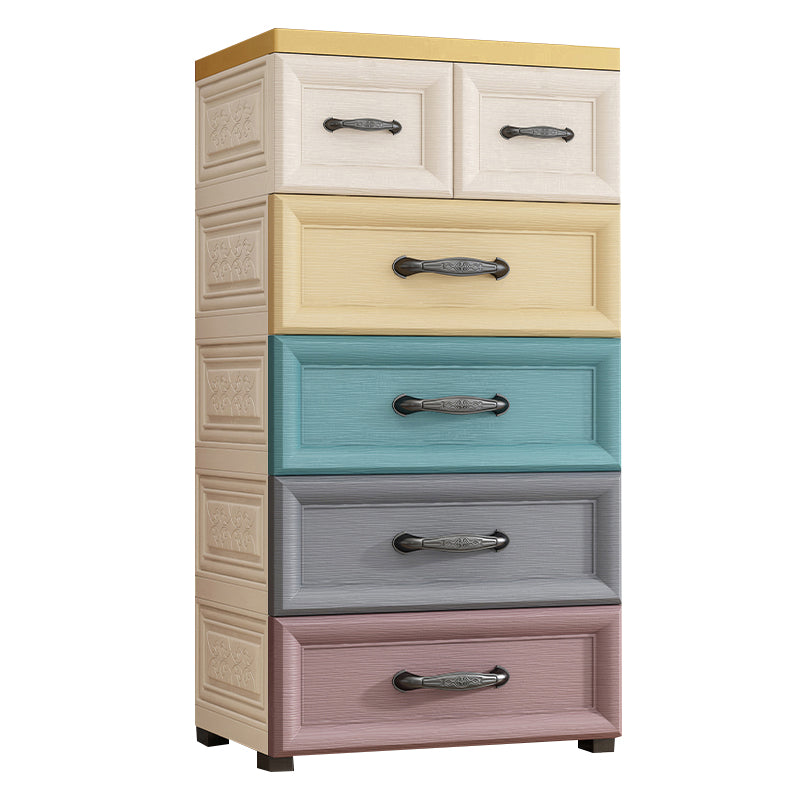 Plastic Storage Cabinet With Drawer Modern Wardrobe Armoire for Home