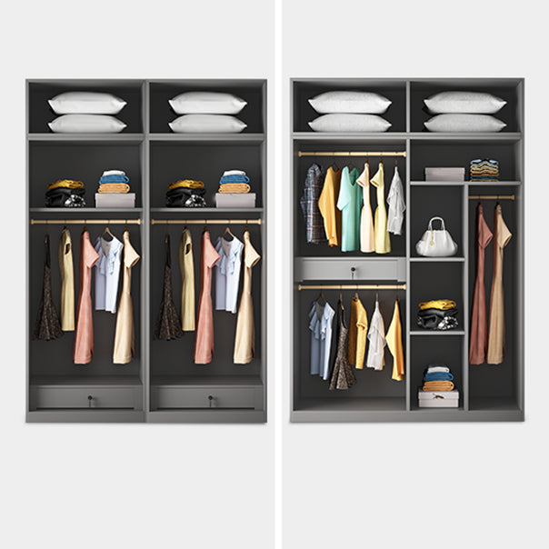 Modern Wardrobe Armoire Engineered Wood Wardrobe Cabinet with Drawer