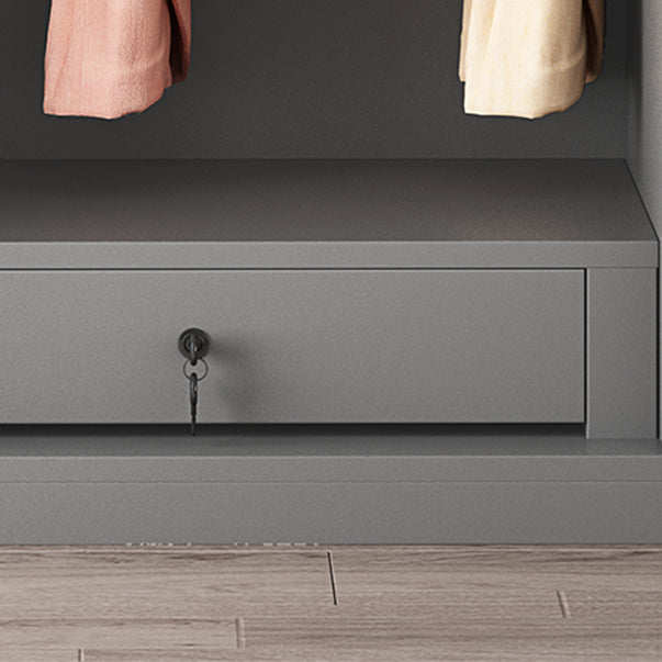 Modern Wardrobe Armoire Engineered Wood Wardrobe Cabinet with Drawer
