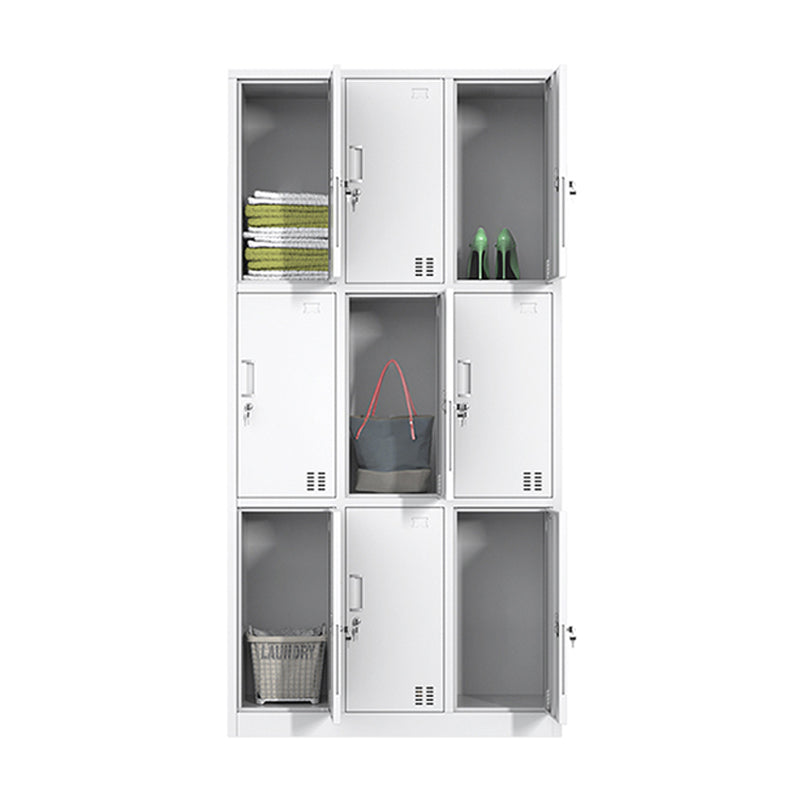 Metal White Storage Cabinet Contemporary Cabinet for Bathroom