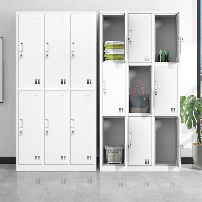 Metal White Storage Cabinet Contemporary Cabinet for Bathroom