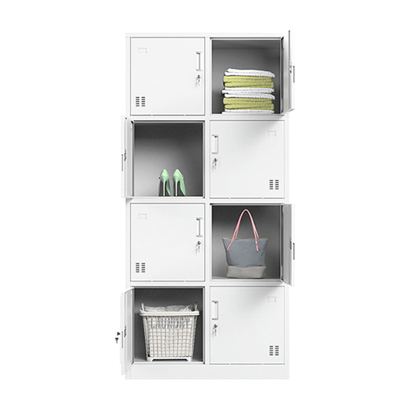 Metal White Storage Cabinet Contemporary Cabinet for Bathroom