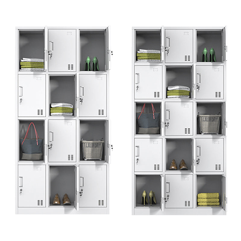 Metal White Storage Cabinet Contemporary Cabinet for Bathroom