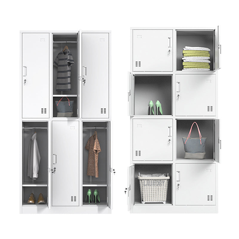 Metal White Storage Cabinet Contemporary Cabinet for Bathroom
