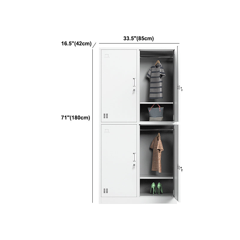 Metal White Storage Cabinet Contemporary Cabinet for Bathroom