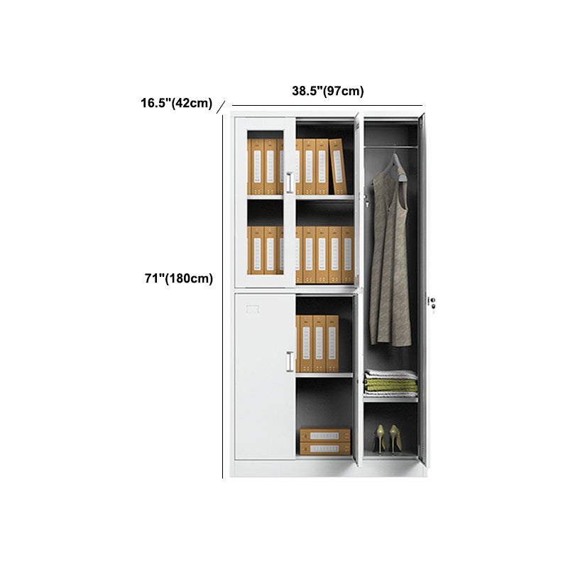 Metal White Storage Cabinet Contemporary Cabinet for Bathroom