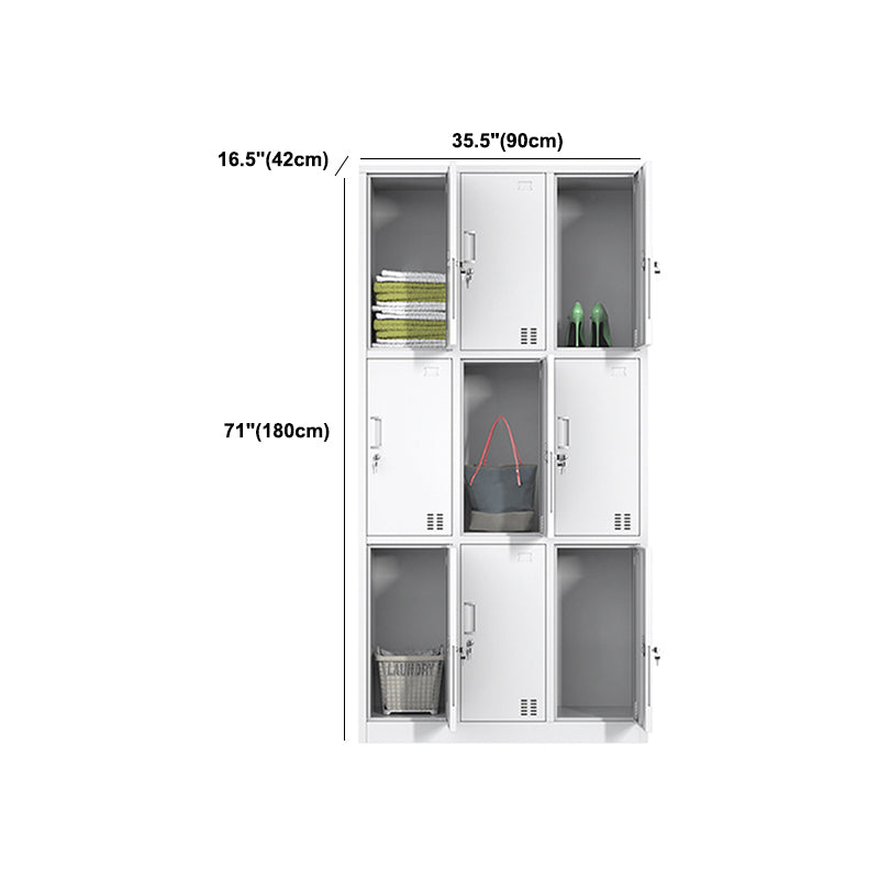 Metal White Storage Cabinet Contemporary Cabinet for Bathroom