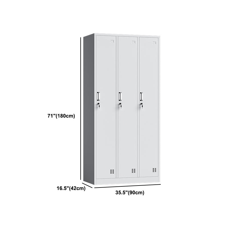 White Steel Wardrobe Cabinet Contemporary Hinged Wardrobe Closet