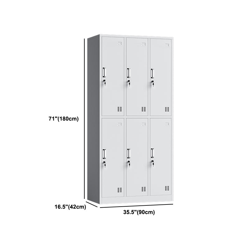 White Steel Wardrobe Cabinet Contemporary Hinged Wardrobe Closet