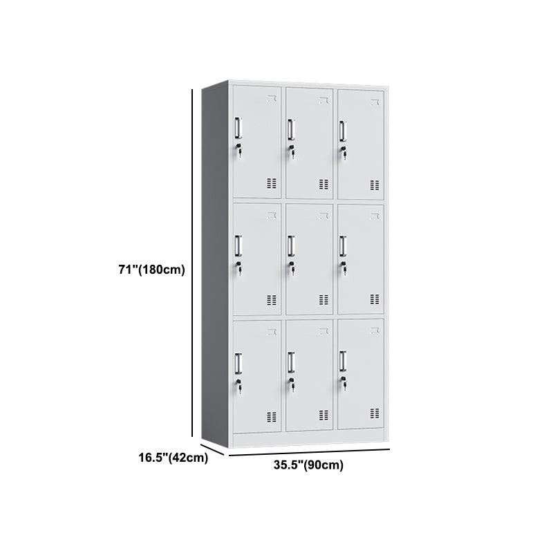 White Steel Wardrobe Cabinet Contemporary Hinged Wardrobe Closet