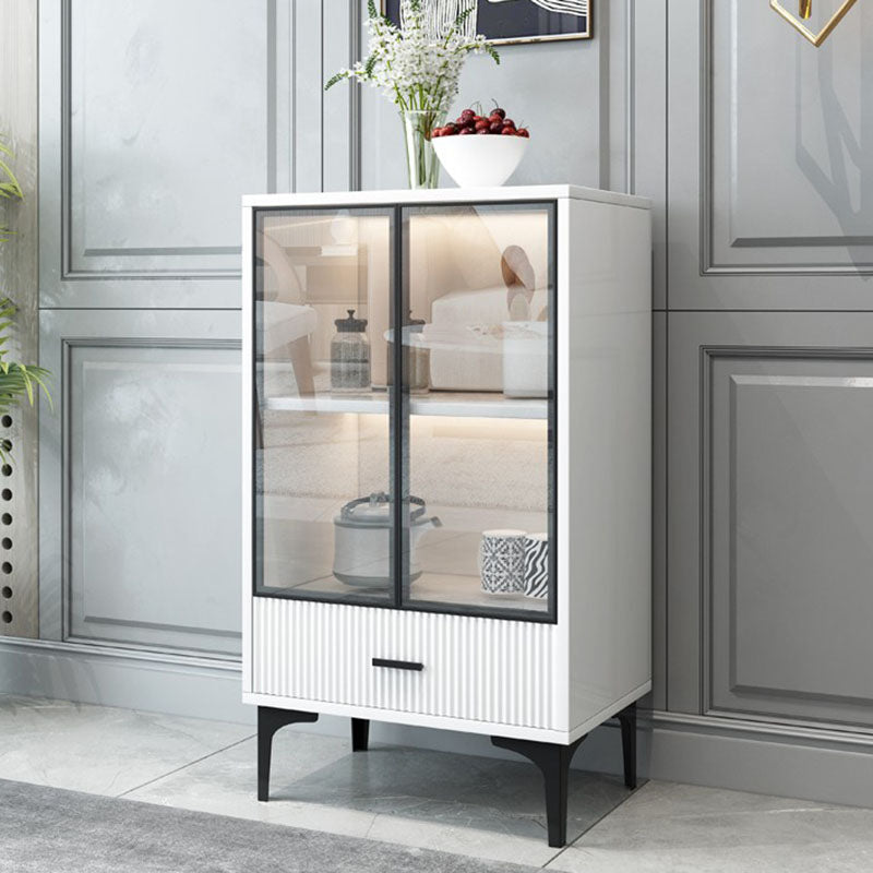 Glam Side Board Engineered Wood Sideboard with Door and Drawer for Dining Room