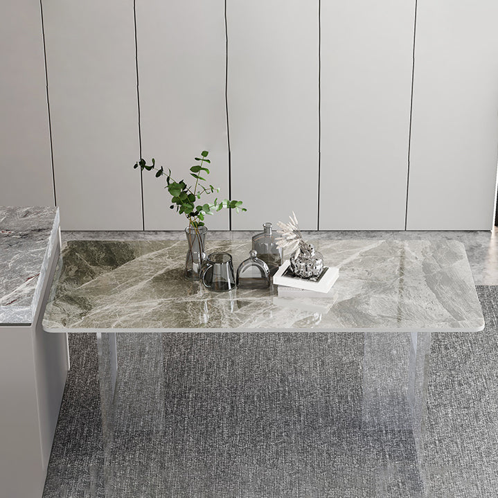 Modern 1/2/4/5/6 Pieces Dining Set Rectangle Stone Dining Table for Dining Room