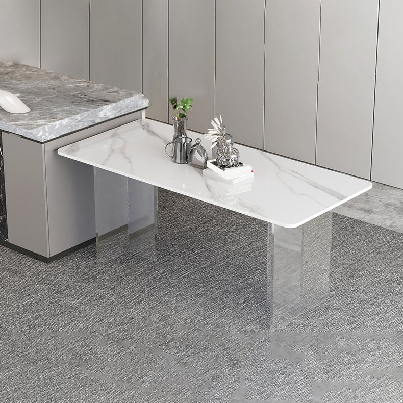 Modern 1/2/4/5/6 Pieces Dining Set Rectangle Stone Dining Table for Dining Room