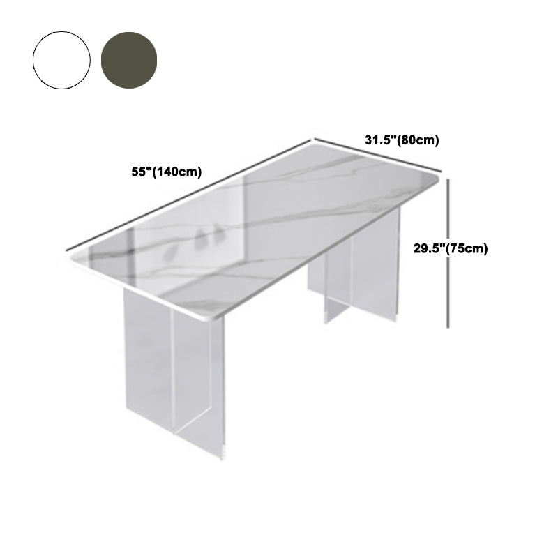 Modern 1/2/4/5/6 Pieces Dining Set Rectangle Stone Dining Table for Dining Room