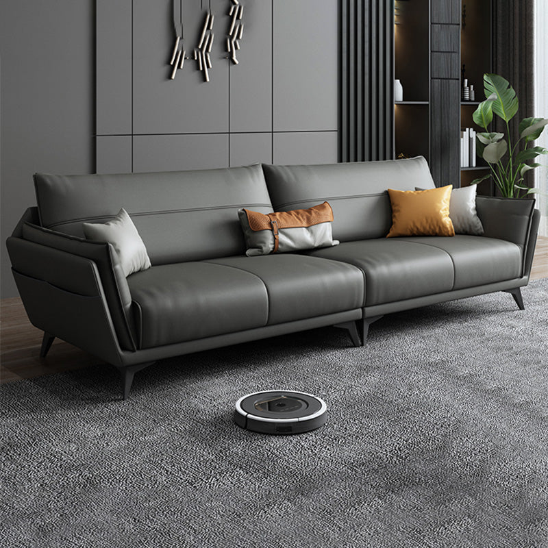 Stain Resistant Faux Leather with Storage Living Room Square Arm Seating