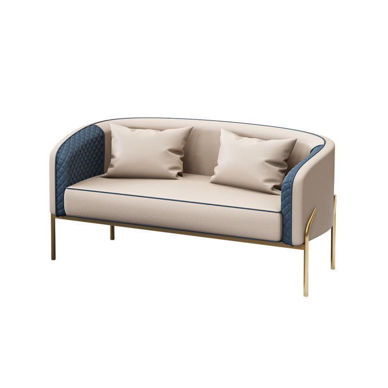 Modern Sloped Arm Sofa Basic Four Legs Standard Sofa for Living Room, Apartment