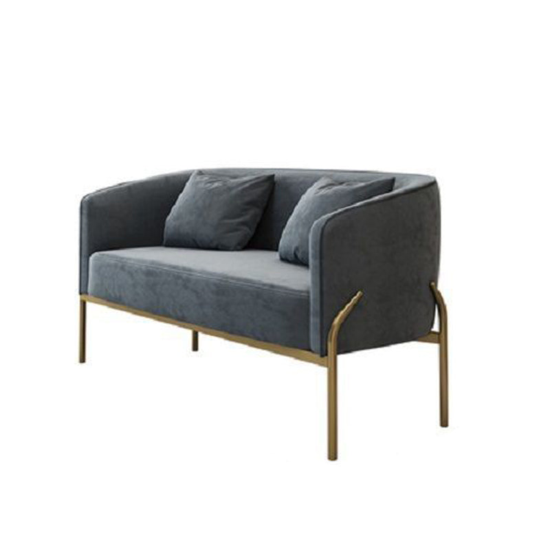 Modern Sloped Arm Sofa Basic Four Legs Standard Sofa for Living Room, Apartment