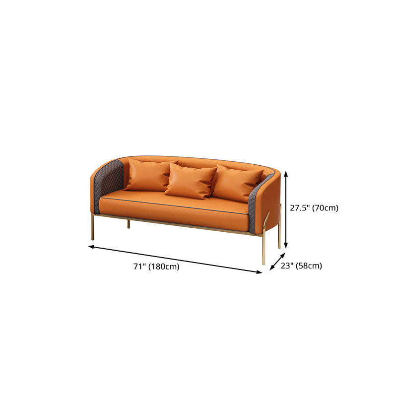 Modern Sloped Arm Sofa Basic Four Legs Standard Sofa for Living Room, Apartment