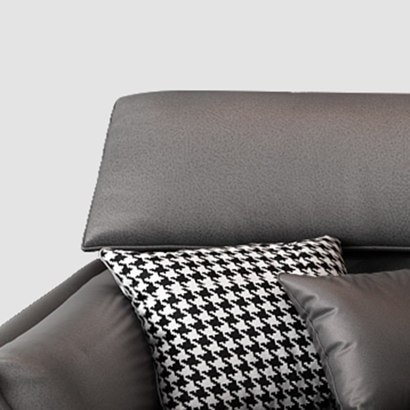 Stain Resistant Modernism Sofa & Chaise Flared Arm Sectional