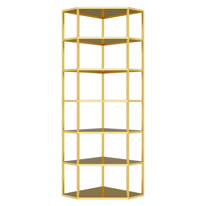 Glam Freestanding Wine Rack Bottle Metal Bottle Holder in Gold