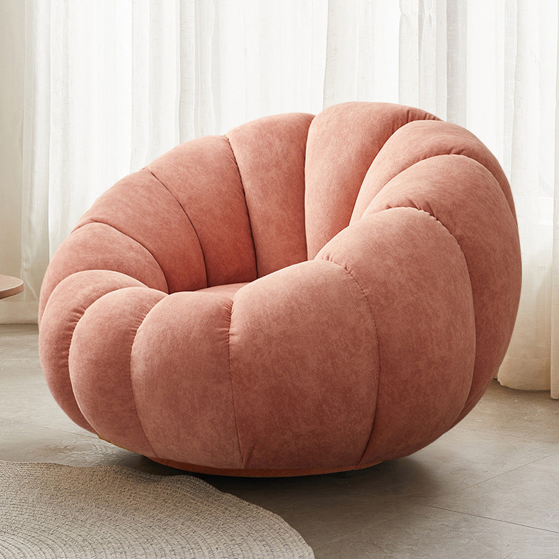 Modern Arm Chair, Velvet /Wool Upholstered Fixed Back Swivel Chair