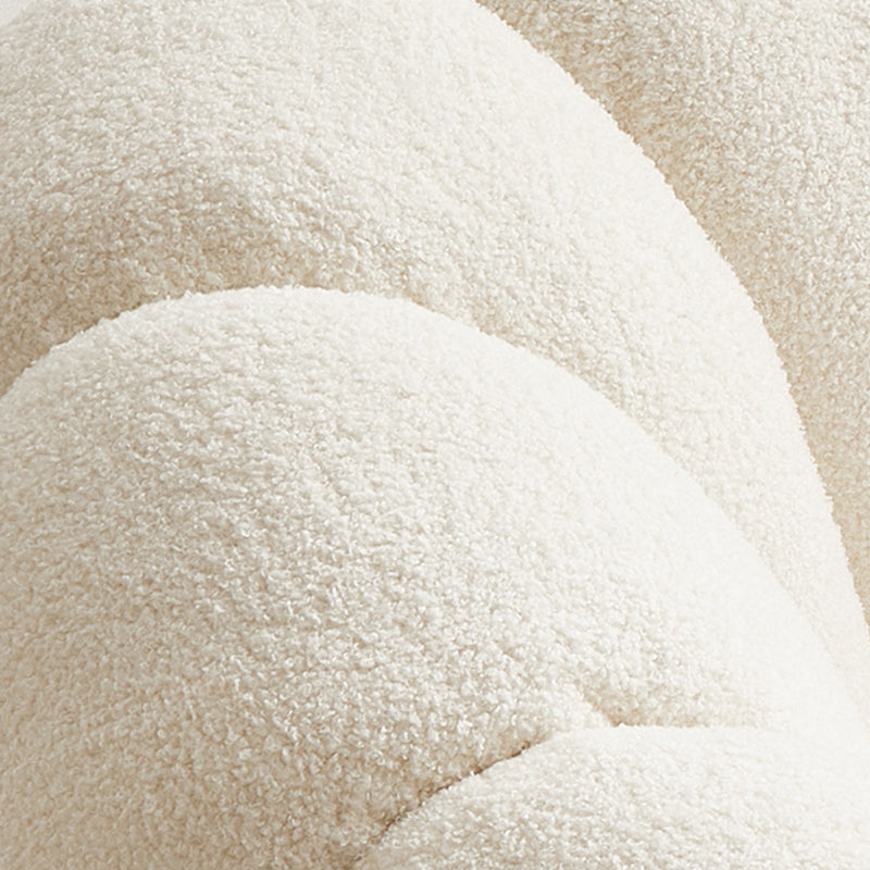 Modern Arm Chair, Velvet /Wool Upholstered Fixed Back Swivel Chair