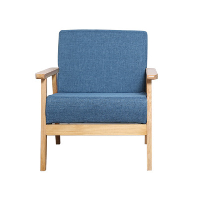 Linen Arm Chair 25.19" L x 23.22" W x 27.95" H Solid Wood Frame Accent Armchair