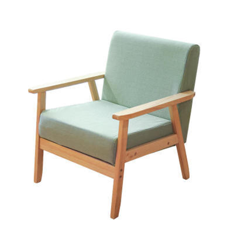 Linen Arm Chair 25.19" L x 23.22" W x 27.95" H Solid Wood Frame Accent Armchair