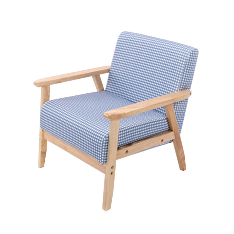 Linen Arm Chair 25.19" L x 23.22" W x 27.95" H Solid Wood Frame Accent Armchair