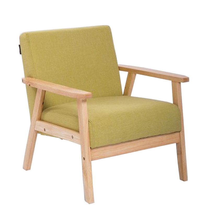 Linen Arm Chair 25.19" L x 23.22" W x 27.95" H Solid Wood Frame Accent Armchair