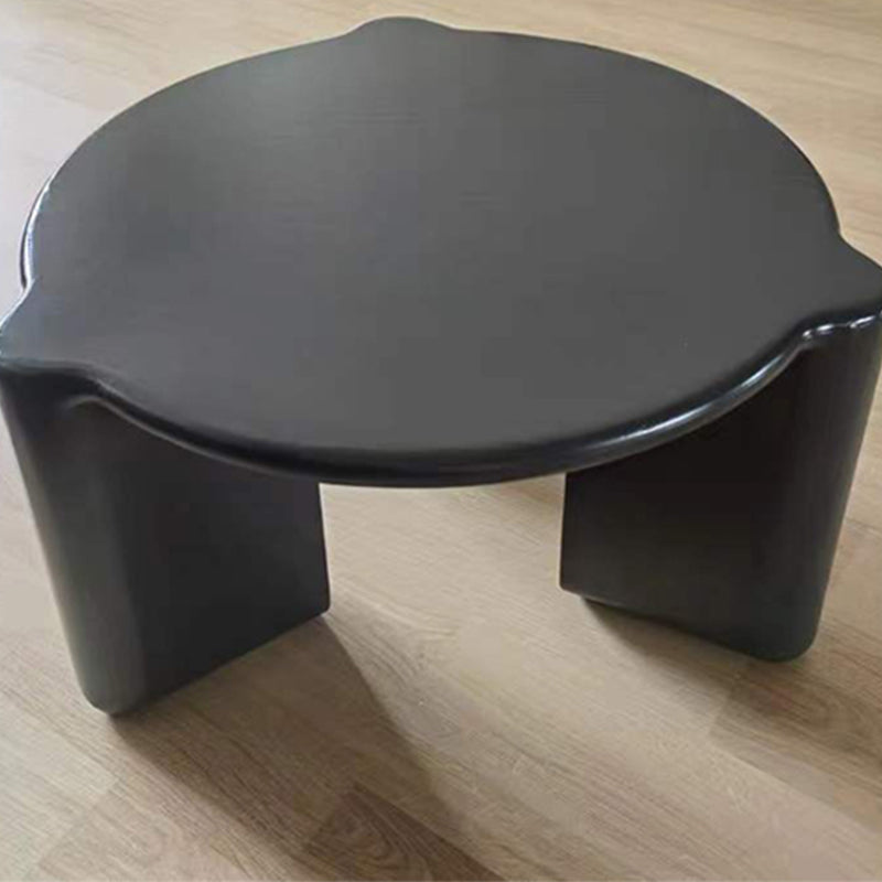Modern Style Round Solid Wood Table with 3 Legs Base Design Coffee Table