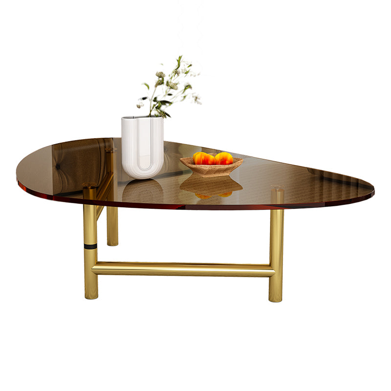 Modern Tempered Glass Top Coffee Table Triangle Coffee Table