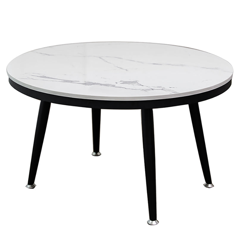 Glam Round Faux Marble Coffee Table 4 Legs 1 Coffee Table for Living Room