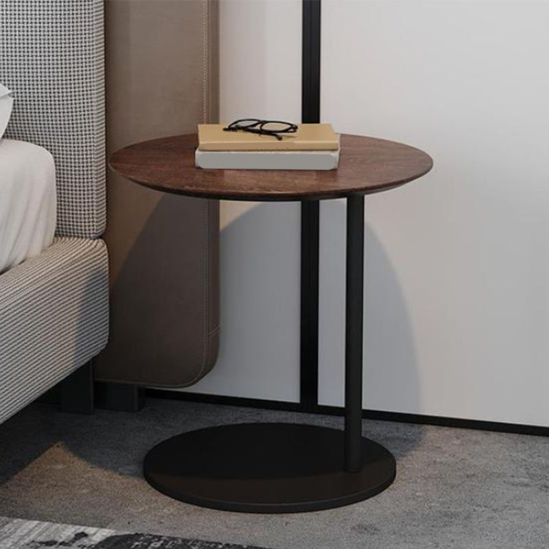 Modern Round Stone Pedestal Sofa Side Accent Table - Dia 19.69"