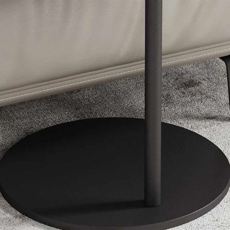 Modern Round Stone Pedestal Sofa Side Accent Table - Dia 19.69"