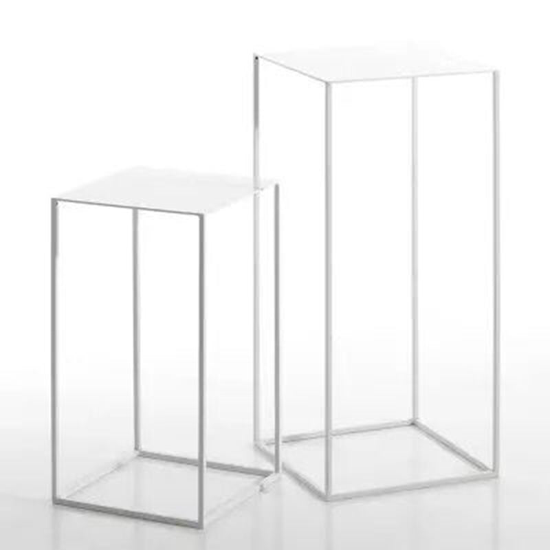 Contemporary Square Iron Side Table Simple Frame Sofa Side Table