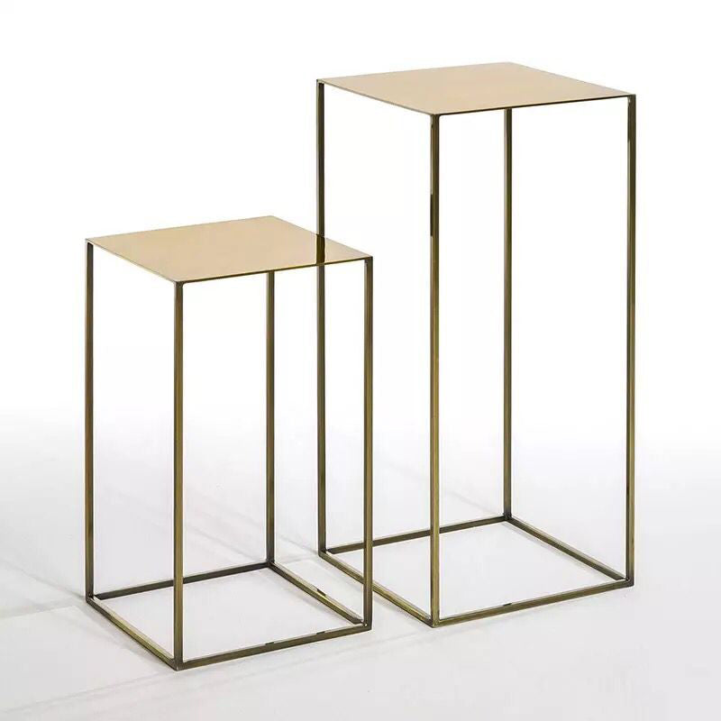 Contemporary Square Iron Side Table Simple Frame Sofa Side Table