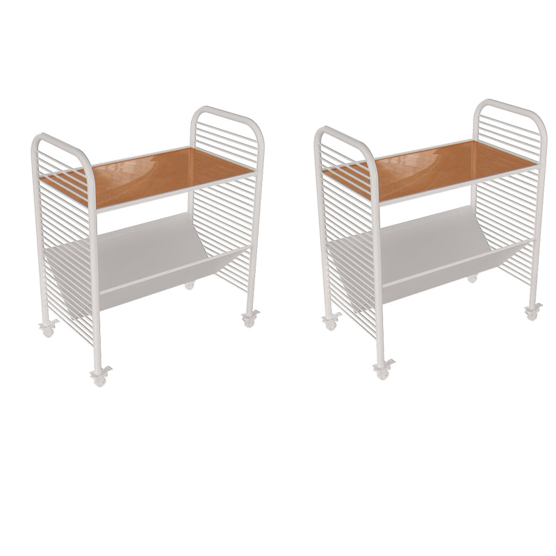 Contemporary 24" Tall Metal End Table Rectangular Side Table