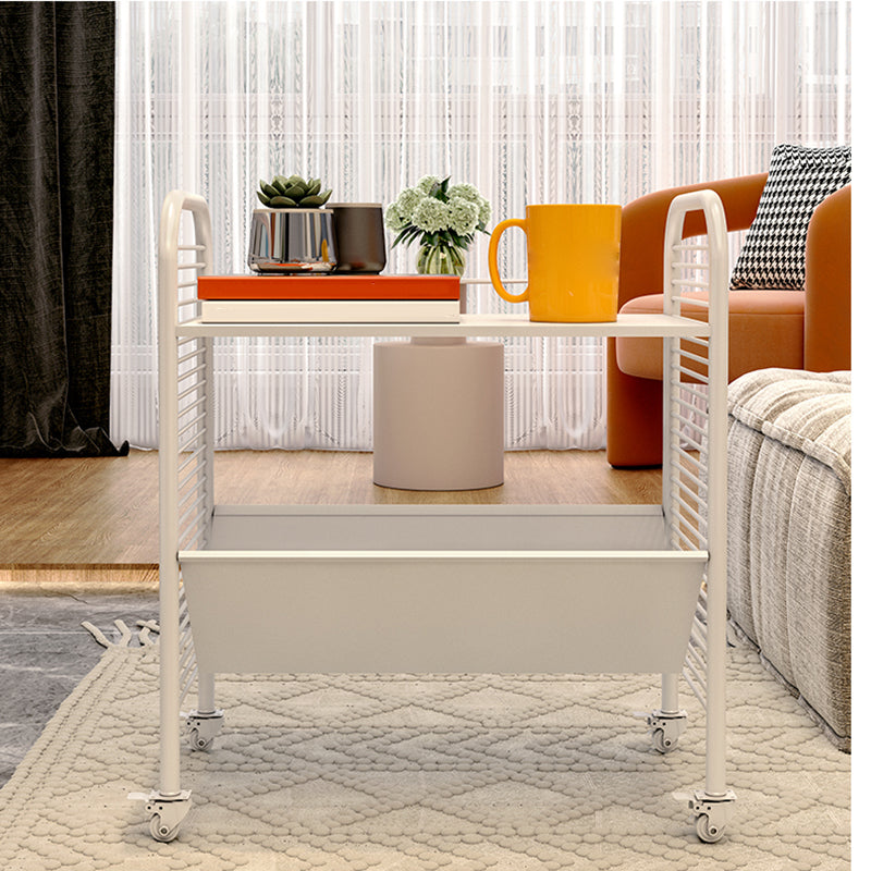 Contemporary 24" Tall Metal End Table Rectangular Side Table