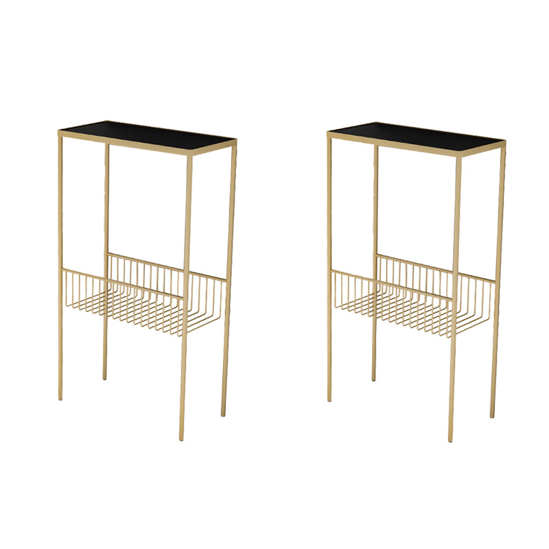 Contemporary 27.6" Tall 4 Legs End Table Rectangular Side Table