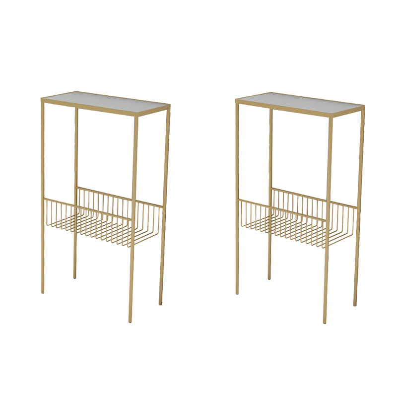 Contemporary 27.6" Tall 4 Legs End Table Rectangular Side Table