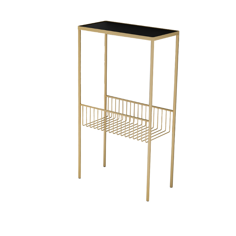 Contemporary 27.6" Tall 4 Legs End Table Rectangular Side Table